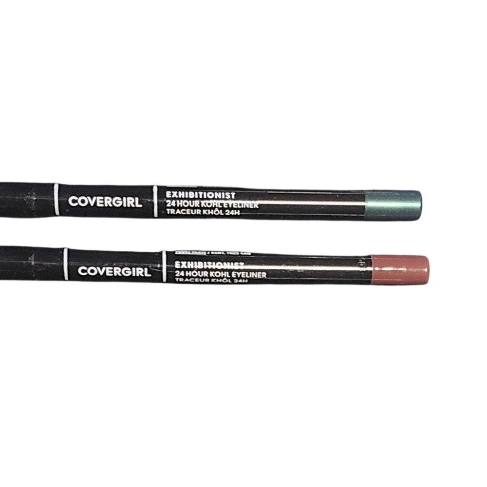 Covergirl Exhibitionist 24 Hour Kohl Eyeliner Set 500 Burgundy 600 Emerald Metal